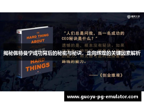 揭秘佩特曼宁成功背后的秘密与秘诀,走向辉煌的关键因素解析 揭秘佩特曼宁成功背后的秘密与秘诀,走向辉煌的关键因素解析